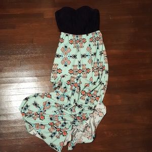 Strapless/backless maxi dress